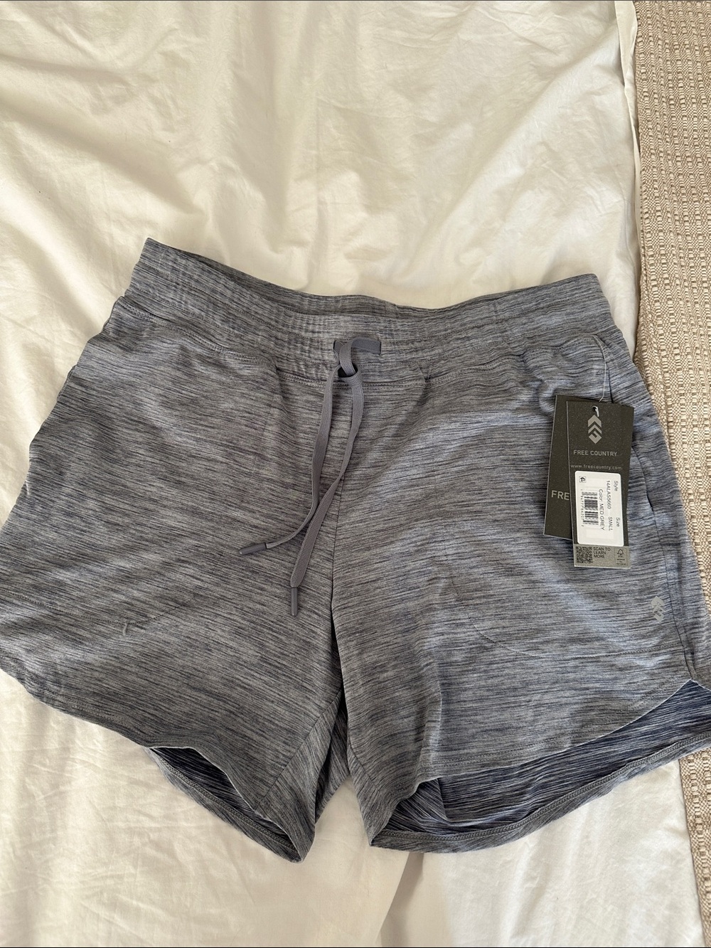 Free Country Heather Gray Athletic Shorts